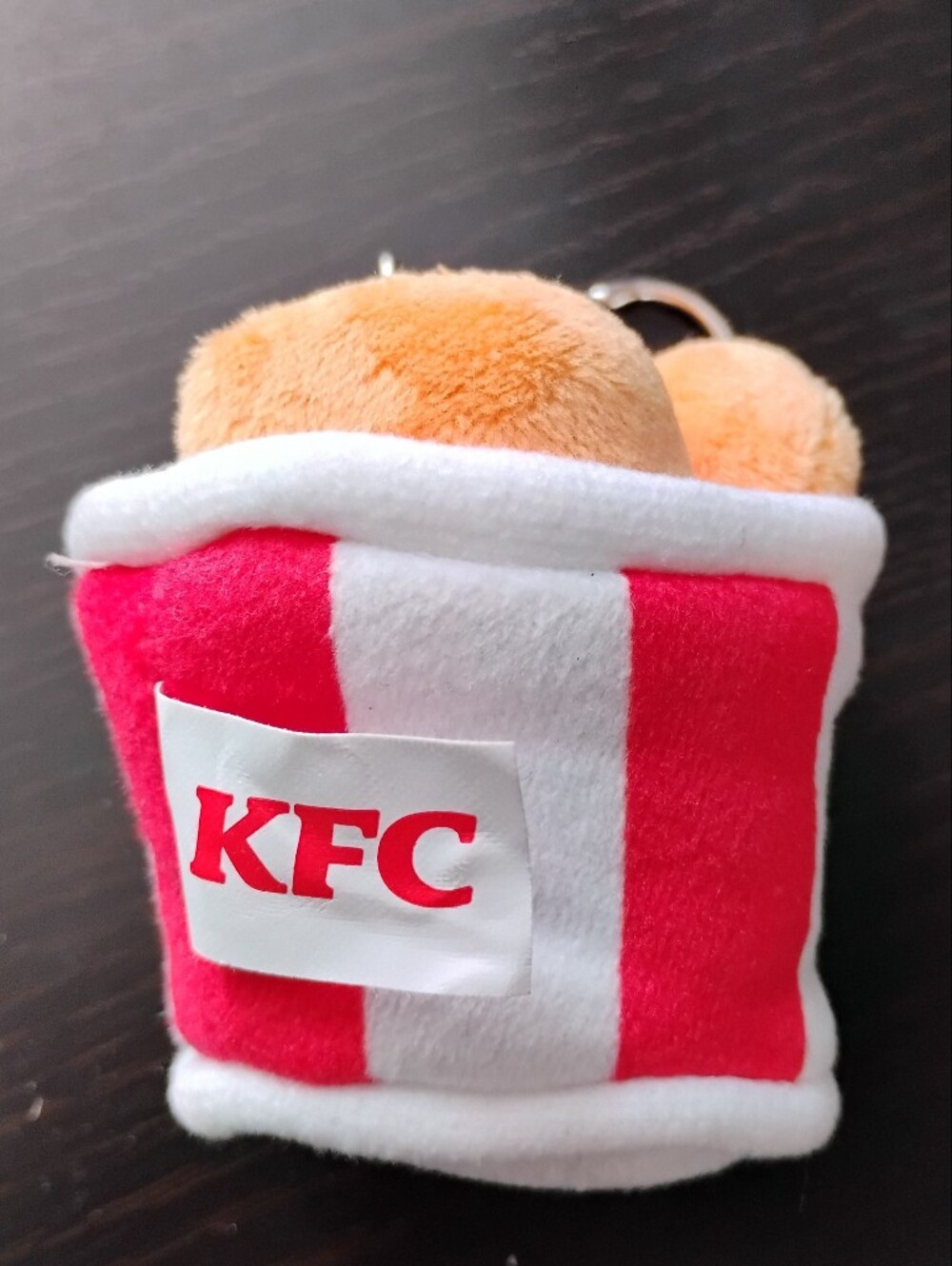 🧁 3/$30 Fuzzy Plush KFC Bucket Of Chicken Keychain